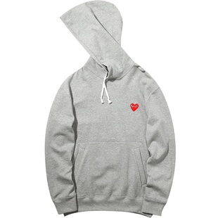 IT CDG PLAY COMME des GARÇONS川久保玲男装连帽卫衣爱心缝饰
