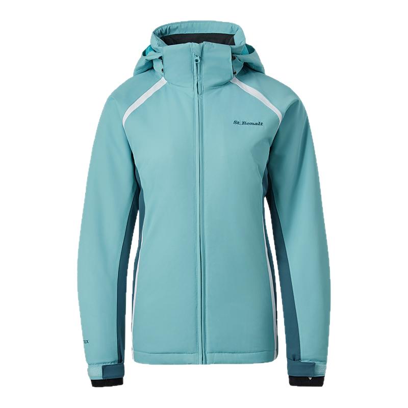 圣伯纳女秋冬加厚户外滑雪服棉服防寒服防水保暖时尚厚外套可拆帽