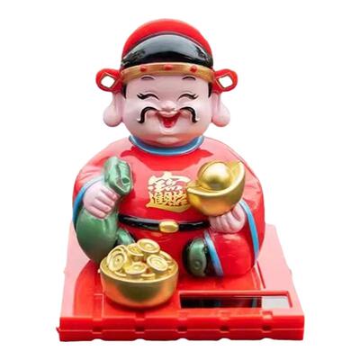 太阳能财神爷摇头摆件