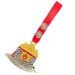 藏族儿童腰带配饰腰佩藏装藏袍腰间腰佩舞蹈藏饰挂件腰挂白铜饰品