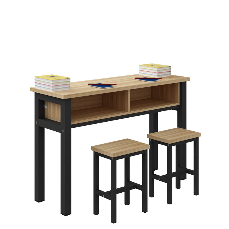 学校辅导班培训班课桌椅 培训桌中小学生单双人书桌 绘画书法桌子