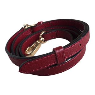 适用蔻驰MK包包荔枝纹肩带斜挎包带配件真皮酒枣深红色1.8/1.2宽