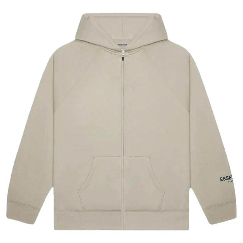 阿伦777 Fear Of God Essentials 20SS袖口反光字母拉链帽衫卫衣