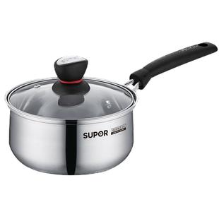 苏泊尔奶锅婴儿宝宝辅食锅无涂层304不锈钢热奶小汤锅煎煮面蒸锅