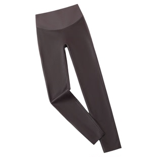 加绒鲨鱼裤女外穿秋冬新款高腰紧身显瘦健身瑜伽打底裤小脚pu皮裤