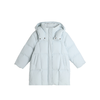 新款儿童简约中长款三防羽绒服