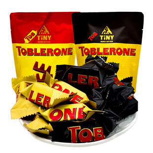 进口瑞士三角迷你牛奶黑巧克力含蜂蜜及巴旦木糖袋装分享装