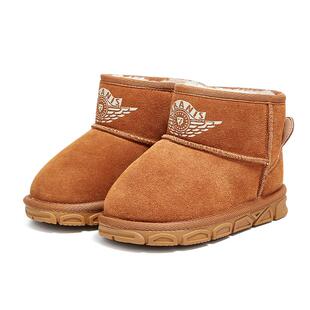 泰兰尼斯meta儿童雪地靴男童加绒加厚保暖棉鞋冬季女童抗寒靴子