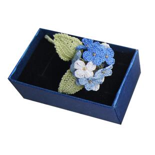 80号蕾丝微钩材料包 绣球花胸针新手diy手工钩针饰品制作视频教程