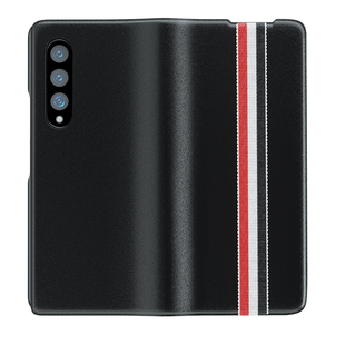 适用于三星fold3手机壳真皮fold4保护套W22带笔槽fold1全包防摔折叠屏w20皮套fold2保护壳w23超薄心系天下W21