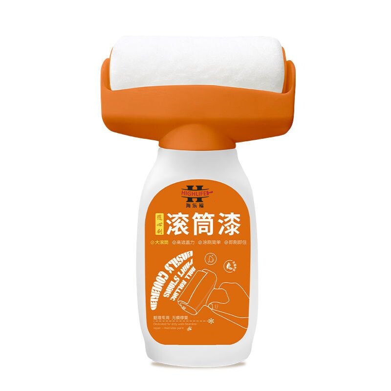 海乐福滚筒漆水性多彩乳胶漆白色家用墙面修补漆室内型净味内墙漆