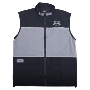 SHOCKSCREAM | 机能冲锋马甲透视印花 原创欧美BBOY大码街舞潮牌