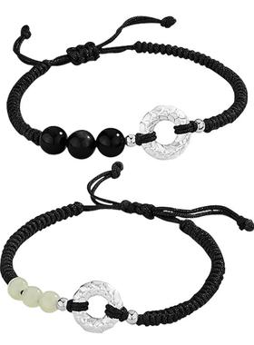 中国珠宝足银平安扣手链