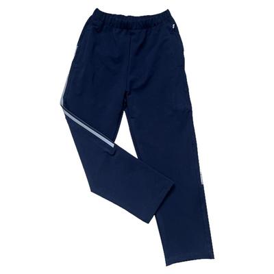 藏蓝直筒后开剪下两反光条校服裤