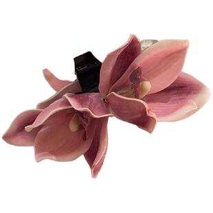 蕙兰恋歌~超仙纯欲氛围感蕙兰花发夹女紫色花朵抓夹拍照头饰发饰