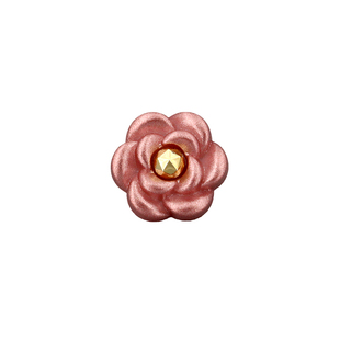 彩色小香风山茶花形扣子精致白色上衣女毛衣针织开衫外套花朵纽扣