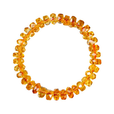 天然白水晶黄水晶手链招财金发晶