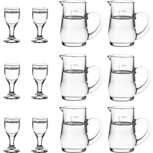 青苹果无铅玻璃白酒杯分酒壶12件套装烈酒杯一口杯