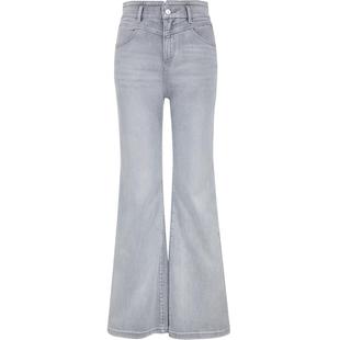 Vero Moda牛仔裤2025夏季新款高腰含棉水洗复古微喇裤325232071