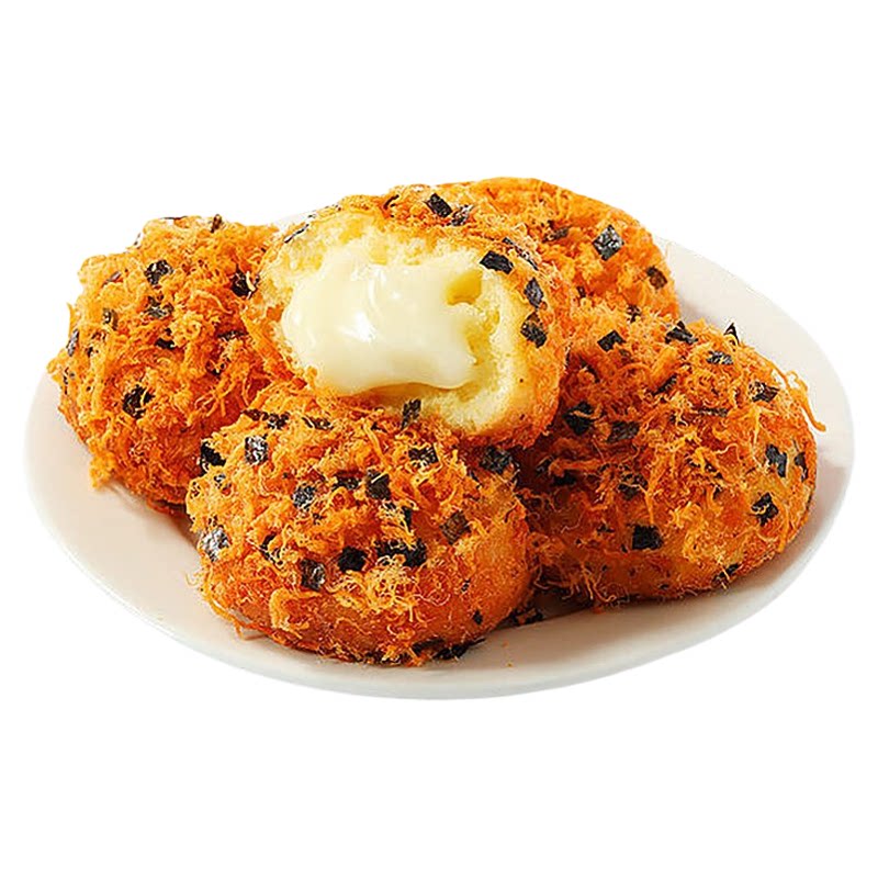 爆浆肉松小贝夹心面包
