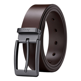 Jeep吉普皮带男士2025新款真皮复古休闲针扣牛皮高档裤带腰带男款