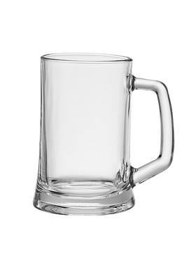 大容量加厚玻璃把手扎啤杯