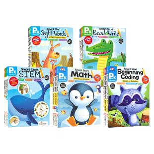 美国加州聪慧启蒙教辅 Evan Moor Smart Start math STEM coding 英语高频词 数学 编程入门 阅读写作 幼儿园小学练习册 英文原版