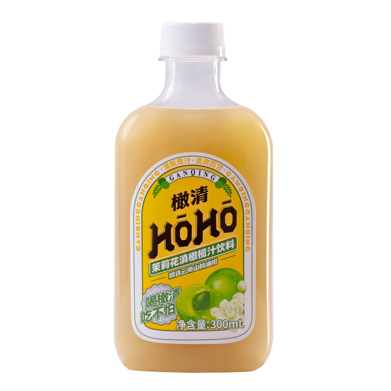 【魏哲鸣同款】】HOHO橄清茉莉花滇橄榄汁饮料300ml*4瓶 油柑 瓶橄实拍商品图