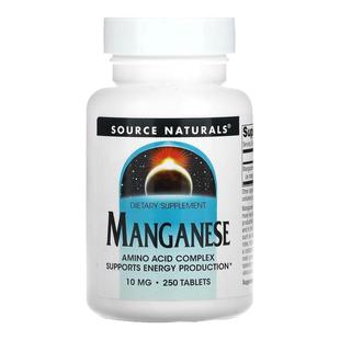 Source Naturals源美矿物质锰补充剂氨基酸复合物提供能量关节帮