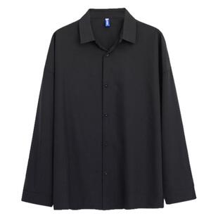 禁欲系酒红色衬衫男痞帅dk制服高级感男装长袖衬衣西装内搭打底衫