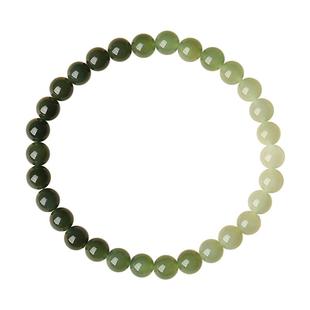 和田玉手串亲宝水晶渐变晴水和田玉手链女款玉石饰品礼物散珠