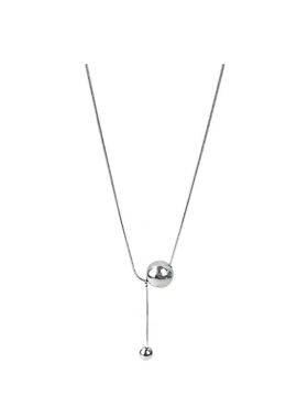 GGXR925银高级感圆球蛇骨项链