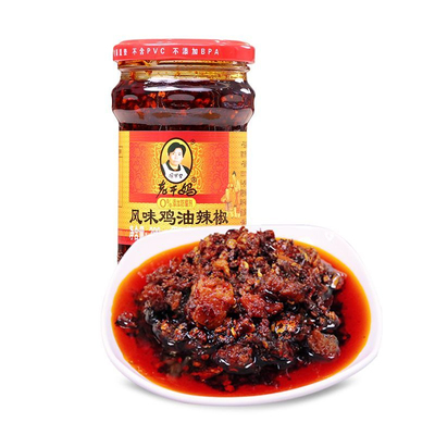 老干妈风味鸡油辣椒280g辣子鸡鸡肉拌饭拌面下饭酱辣椒酱贵州特产