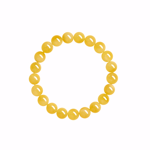 天然妖花蜜蜡手串女款男官方旗舰店高端俄料琥珀鸡油黄白花蜜手链