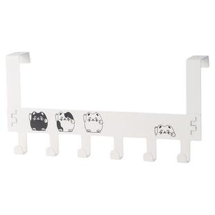 无痕门后挂钩家用免打孔卧室门上置物架子壁挂创意连排挂架挂衣架