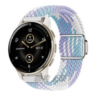 适用佳明venu3表带Garmin智能手表带FR265磁吸245M轻便Venu 3s/2/2s/Plus尼龙sq2编织腕带645佳明255s表链745