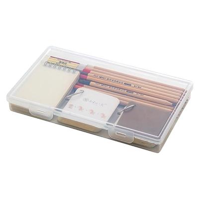 大容量透明文具收纳盒