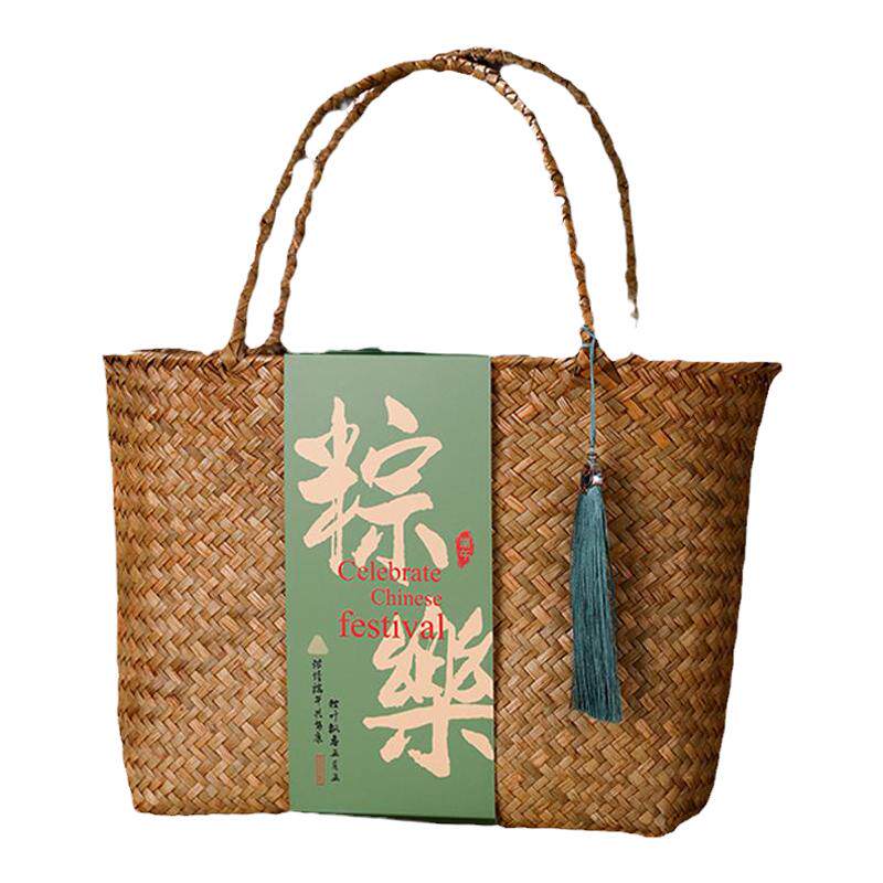 端午节粽子礼盒包装创意竹编手提篮子咸鸭蛋礼盒空盒公司送礼礼品