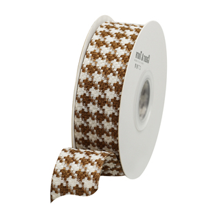 2.5厘米混纺棉带丝带绸带蝴蝶结千鸟格韩式发饰装饰花艺包边带