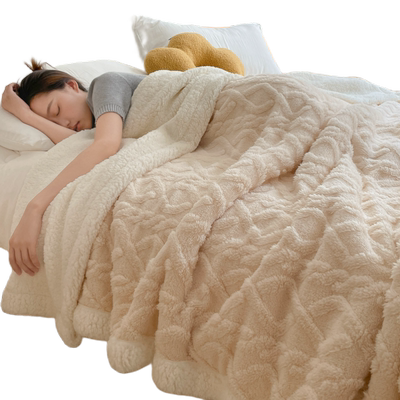 冬季加厚塔芙绒毛毯羊羔绒午睡毯