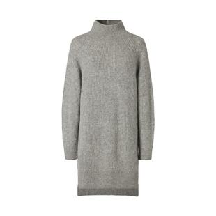 MOISSAC摩萨克冬混纺绵羊毛半高领中长毛衫连衣裙女