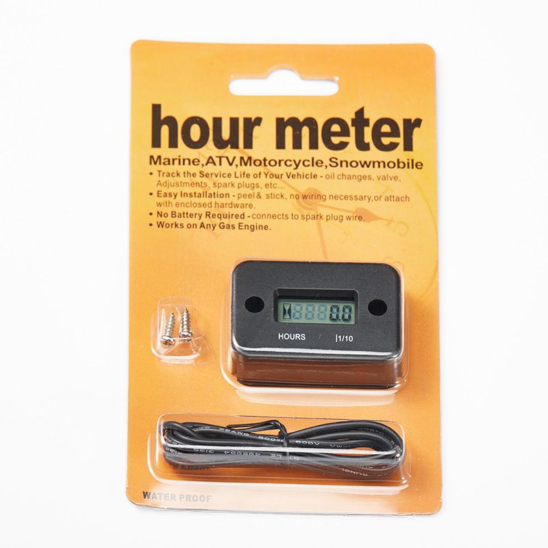 摩托车防水累时器LCD发动机计时器维修冲冲汽油2数显感应4保养