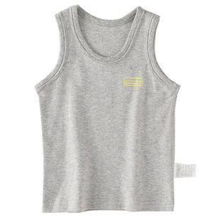 秋冬儿童纯棉无骨背心条纹宝宝日系打底衫中小大童内衣男女童睡衣