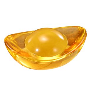 黄水晶元宝小元宝摆件琉璃大号金元宝招财聚宝盆装饰乔迁桌面黄金