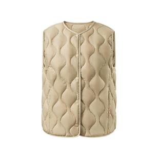 网易严选女羽绒马甲2025秋冬轻薄羽绒服背心立领外搭羽绒马夹内胆