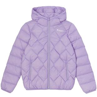 Kappa卡帕背靠背羽绒服女冬绗缝连帽羽绒服户外面包防寒服外套