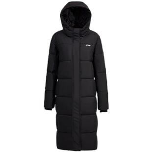 李宁长款羽绒服女士2026冬季新款过膝防风保暖舒适运动休闲外套