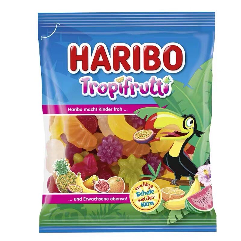 哈瑞宝haribo软糖热带水果牵手小熊酸味糖果进口高端软糖独立包装