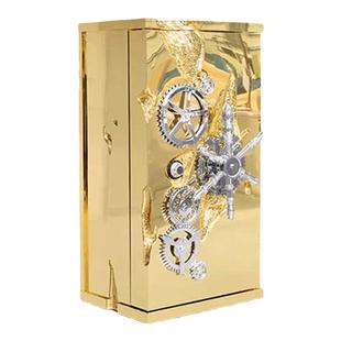 保险柜意式轻奢不锈钢机械锁高端设计师防盗箱别墅大号珠宝收纳柜