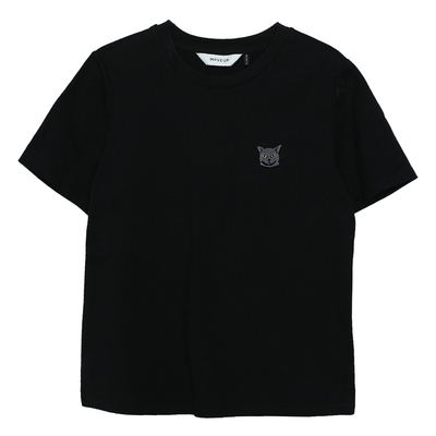 【商场同款】MOVEUP幻走2025春季新款纯棉趣味绣花设计 短款T恤女